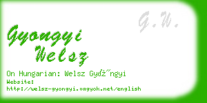 gyongyi welsz business card